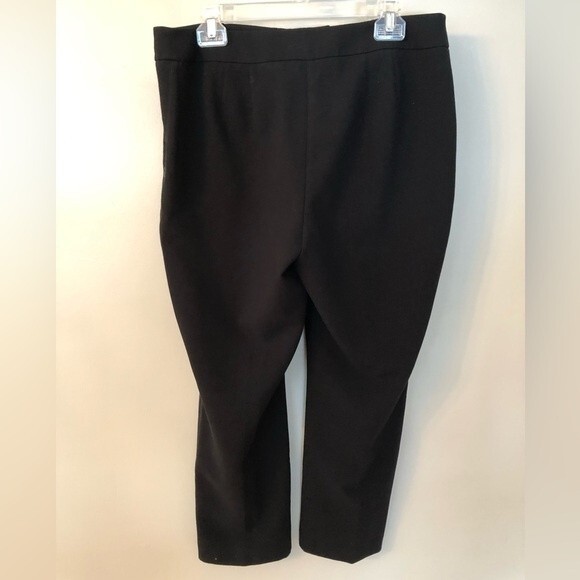 CHICO'S (2) 12-14 Short  BLACK WIDE LEG DRESS PANTS WORKWEAR  CAREER - Picture 4 of 6
